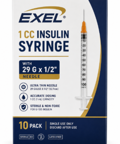 Exel 10PACK - 1 CC Insulin Syringe with 29 G X 1/2" Needle for sale USA